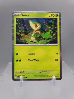Pokemon TCG White Flare Series Snivy Poster Collection Holo Promo Card - Image 1