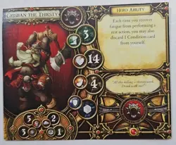 Descent Hero Card ONLY Grisban The Thirsty Fantasy Flight Replacement - Image 2