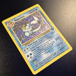 Vaporeon 12/64 Jungle Holo WOTC Vintage Pokemon Card 1999 LP - Image 3