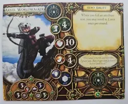Descent Hero Card ONLY Arvel Worldwalker Fantasy Flight Replacement - Image 1
