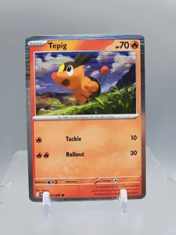 Pokemon TCG White Flare Series Tepig Poster Collection Holo Promo Card - Image 1