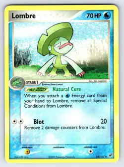 Lombre 34/107 2005 EX Deoxys Pokemon Card TCG Nintendo Uncommon - Mp - Image 1