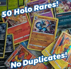 50 Pokemon Card Bulk Lot - holos rates - Image 1