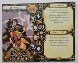 Descent Hero Card ONLY Astarra Fantasy Flight Replacement - Image 1