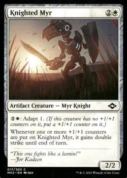 Knighted Myr 017/303 Modern Horizons 2 MTG Magic the Gathering card - Image 1
