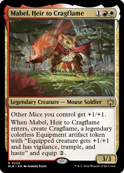 Mabel, Heir to Cragflame (REGULAR) x1 - MTG Bloomburrow BLB #224 - Image 1