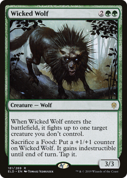 Wicked Wolf (REGULAR) x1 - MTG Throne of Eldraine ELD #181 - Image 1