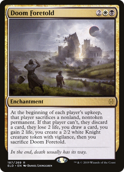 Doom Foretold (REGULAR) x1 - MTG Throne of Eldraine ELD #187 - Image 1