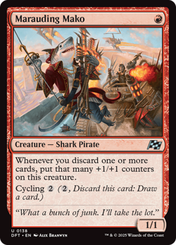 Marauding Mako (REGULAR) x1 - MTG Aetherdrift DFT #138 - Image 1