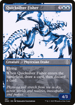 Quicksilver Fisher (REGULAR) x1 - MTG Phyrexia: All Will Be One ONE #287 - Image 1
