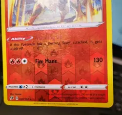 POKEMON ARCANINE 028/192 REVERSE HOLO RARE REBEL CLASH MP - Image 3