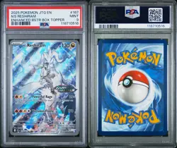 2025 Pokemon PSA 9 N's Reshiram 167/159 Journey Together IR Stamped Enhanced Box - Image 3
