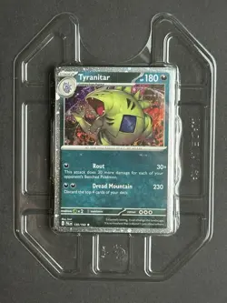 Pokemon Paldea Evolved Tyranitar 135/193 Cosmos Holo Triple Whammy Tin Exclusive - Image 1