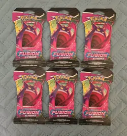 Pokemon TCG Fusion Strike Booster Pack - Lot of 6 - Factory Sealed - Image 1