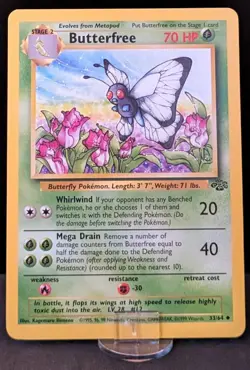 Pokemon TCG Butterfree 33/64 Jungle Unlimited WotC NM - Image 1