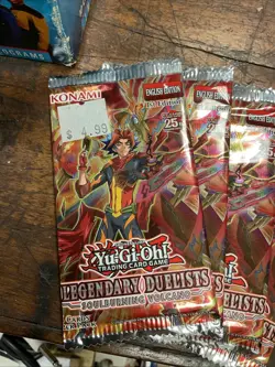 4x YuGiOh TCG YUGIOH 1st Ed Legendary Duelists Soulburning Volcano BOOSTER PACK - Image 2