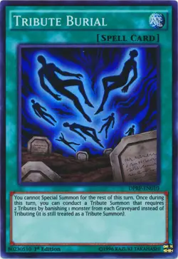 Tribute Burial - DPRP-EN010 - Super Rare - 1st Edition NM YuGiOh! Duelist Pack: - Image 1