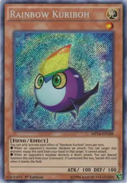 Rainbow Kuriboh - MP14-EN188 - Secret Rare - 1st Edition NM YuGiOh! 2014 Mega-T - Image 1