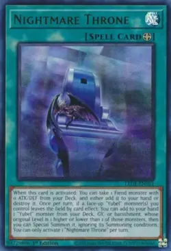 Nightmare Throne - LEDE-EN061 - Ultra Rare - 1st Edition NM YuGiOh! Legacy of D - Image 1
