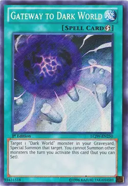 Gateway to Dark World - LCJW-EN250 - Secret Rare - 1st Edition NM YuGiOh! Legen - Image 1