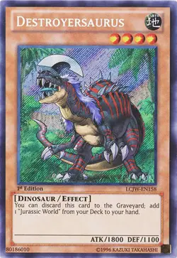 Destroyersaurus - LCJW-EN158 - Secret Rare - 1st Edition NM YuGiOh! Legendary C - Image 1