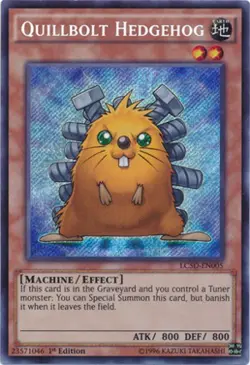 Quillbolt Hedgehog - LC5D-EN005 - Secret Rare - 1st Edition LP YuGiOh! Legendar - Image 1