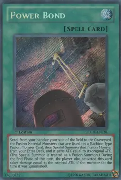 Power Bond - LCGX-EN184 - Secret Rare - Unlimited Edition LP YuGiOh! Legendary - Image 1