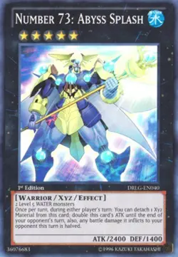 Number 73: Abyss Splash - DRLG-EN040 - Super Rare - 1st Edition NM YuGiOh! Drag - Image 1