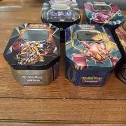 Pokemon Trading Card Game EMPTY Metal Container Boxes Set Of 6 Collector Tins - Image 2
