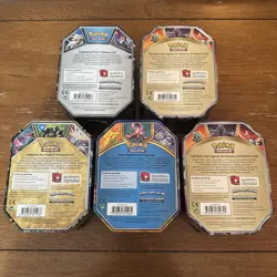 Pokemon Trading Card Game EMPTY Metal Container Boxes Set Of 6 Collector Tins - Image 4