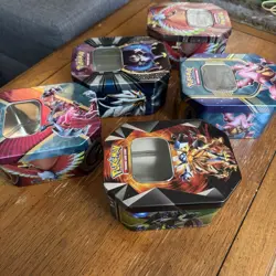 Pokemon Trading Card Game EMPTY Metal Container Boxes Set Of 6 Collector Tins - Image 5