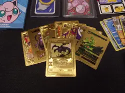 POKEMON MIX LOT Cards Gold Holo Stickers Graded Slabs Art Card Pikachu Pins Coin - Image 2