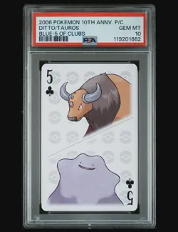 Tauros/Ditto- PSA 10 - 2006 JPN Pokemon Center 10th Anniversary Playing Card - Image 1