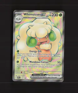Whimsicott ex 157/086 White Flare Full Art Ultra Rare Holo Pokemon Card NM - Image 1