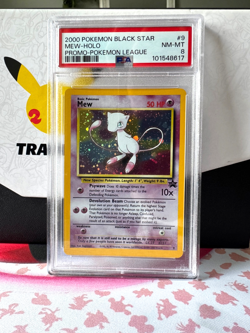 PSA 8 MEW Black Star Promo 9 Holo Pokemon Card 2000 WOTC Vintage - Image 1