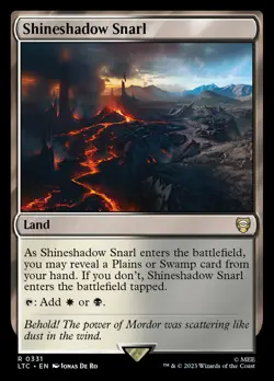 MTG Shineshadow Snarl [The Lord of the Rings: Tales of Middle-Earth Commander] N - Image 1