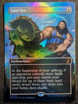 Land Tax - Foil Anime Borderless - Wilds of Eldraine (MTG) - Image 1