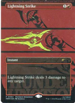 MTG: Standard Showdown Promos: Foil Lightning Strike: Lightly Played Condition - Image 1