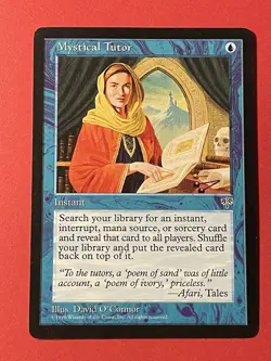 Rare Mystical Tutor Mirage NM Blue Uncommon MAGIC MTG CARD - Image 1