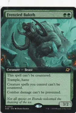 MTG: Edge of Eternities: Extended Art Frenzied Baloth: Lightly Played Condition - Image 1