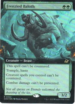 MTG: Edge of Eternities: Foil Extended Art Frenzied Baloth: LP Condition - Image 1