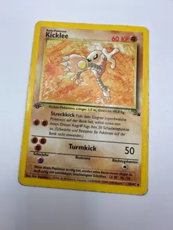 Pokemon Karte TCG Kicklee 22/62 1. Fossil No Holo Rare Vintage WOTC GD DE - Image 2