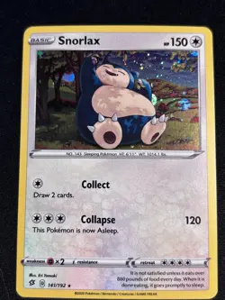 Snorlax - (Cosmos Holo) 141/192 Sword And Shield Rebel Clash Pokemon TCG - NM - Image 1