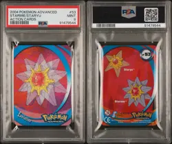 2004 POKEMON ADVANCED Staryu / Starmie ACTION CARDS LENTICULAR • PSA 9 - POP 4 - Image 1