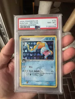 2004 Pokemon Ex Huntails 19 Reverse Holo PSA 8 Hidden Legends NM-MT Low Pop - Image 2