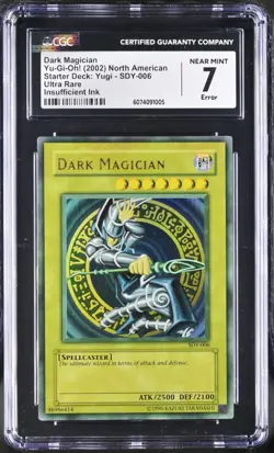 Yugioh CGC 7 MISPRINT Dark Magician SDY-006 HEAVY FADED ERROR Ultra Rare Unlim - Image 1