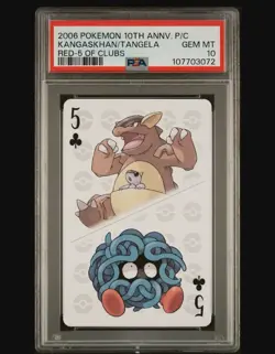 Kangaskhan/Tangela- PSA 10 - 2006 JPN Pokemon Center 10th Anniversary Poker card - Image 1