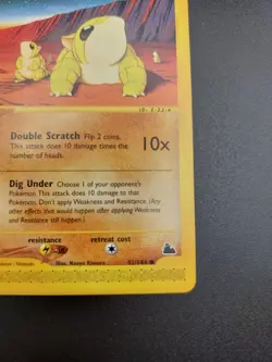 Pokemon Card Sandshrew 92/144 common 2003 Skyridge LP - Image 5