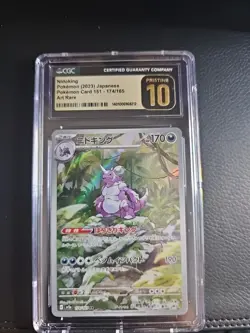 CGC 10 PRISTINE Nidoking AR 174/165 sv2a 151 Japanese Pokemon Card C58 - Image 1