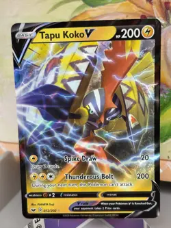 Tapu Koko V - 072/202 Swsh01: Sword & Shield Holo Ultra Rare Pokemon Card TCG - Image 1